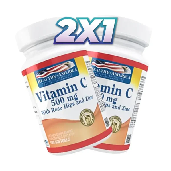 vitamin c with rose hips 500mg 100 softgels 2x1