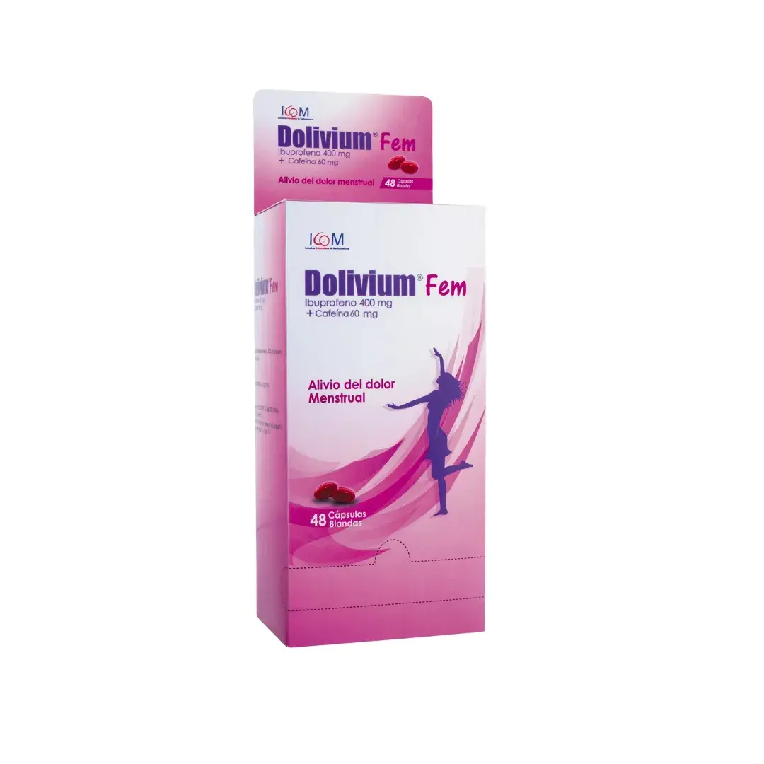 Dolivium Fem Ibuprofeno + Cafeina 400/60 Mg 48 Cap Icom