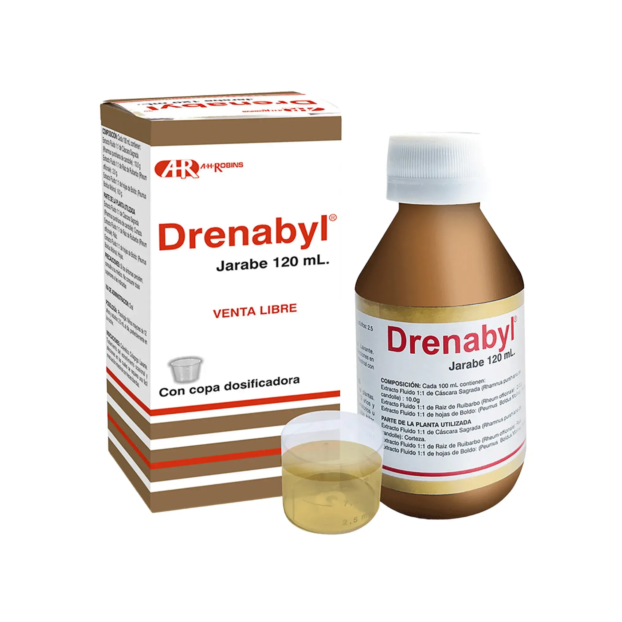 Drenabyl Extractode Cascara Sagrada + Boldo + Ruibarbo Jarabe 120 Ml