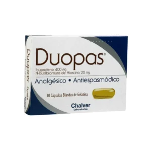 Duopas Hioscina + Ibuprofeno 400/20 Mg 10 Capsulas Blandas De Gelatina