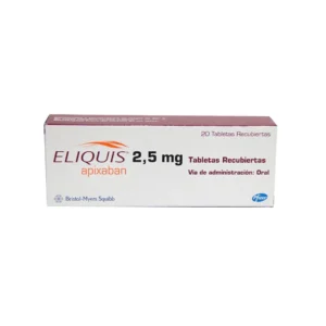 Eliquis Apixaban 2.5 Mg 20 Tabletas