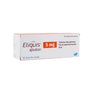 Eliquis Apixaban 5 Mg 60 Tabletas