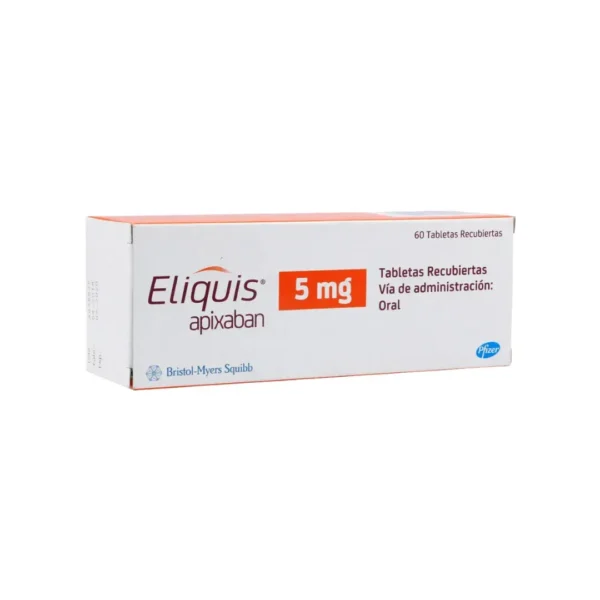 Eliquis Apixaban 5 Mg 60 Tabletas