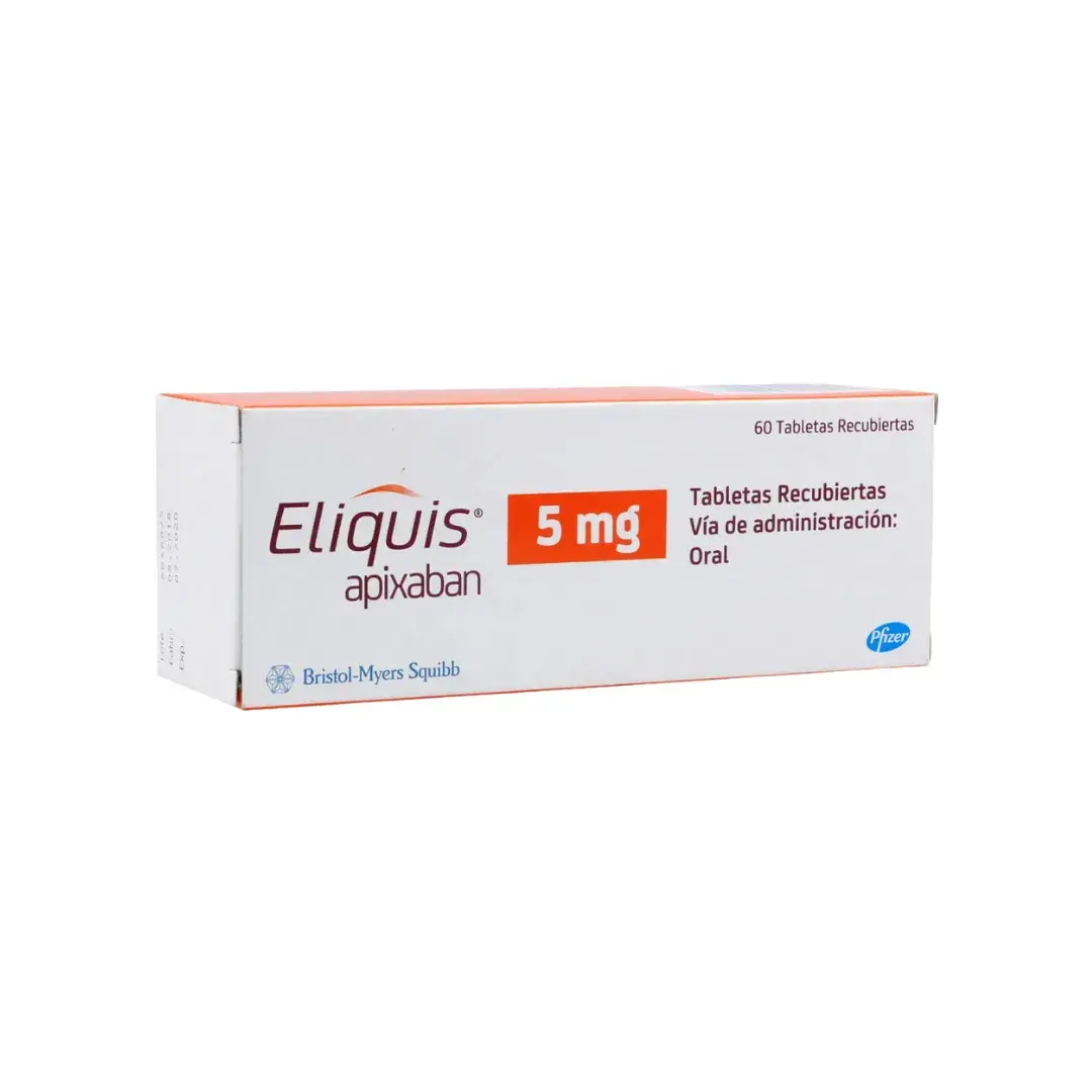Eliquis Apixaban 5 Mg 60 Tabletas