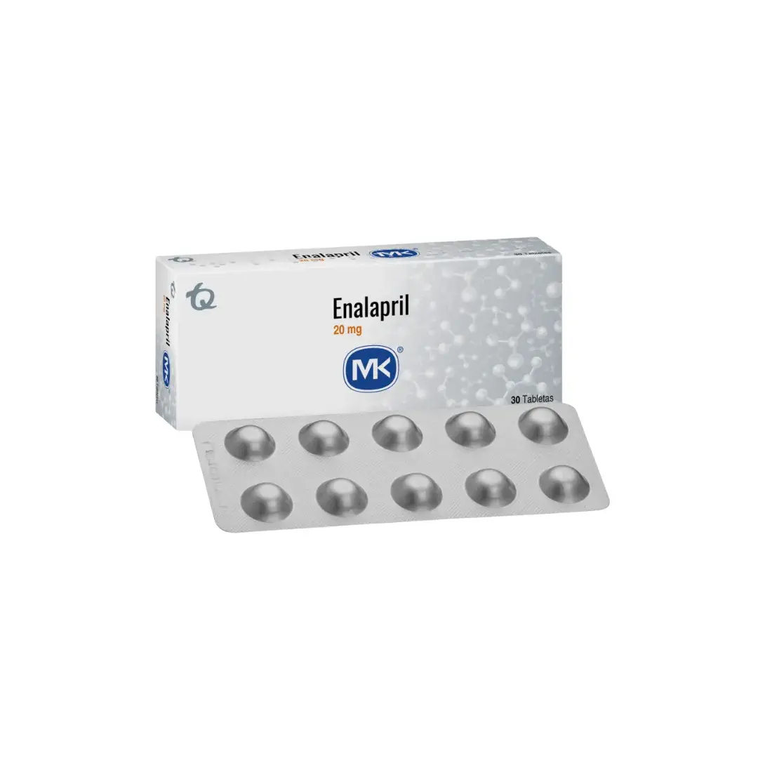 Enalapril 20 Mg 30 Tabletas Mk
