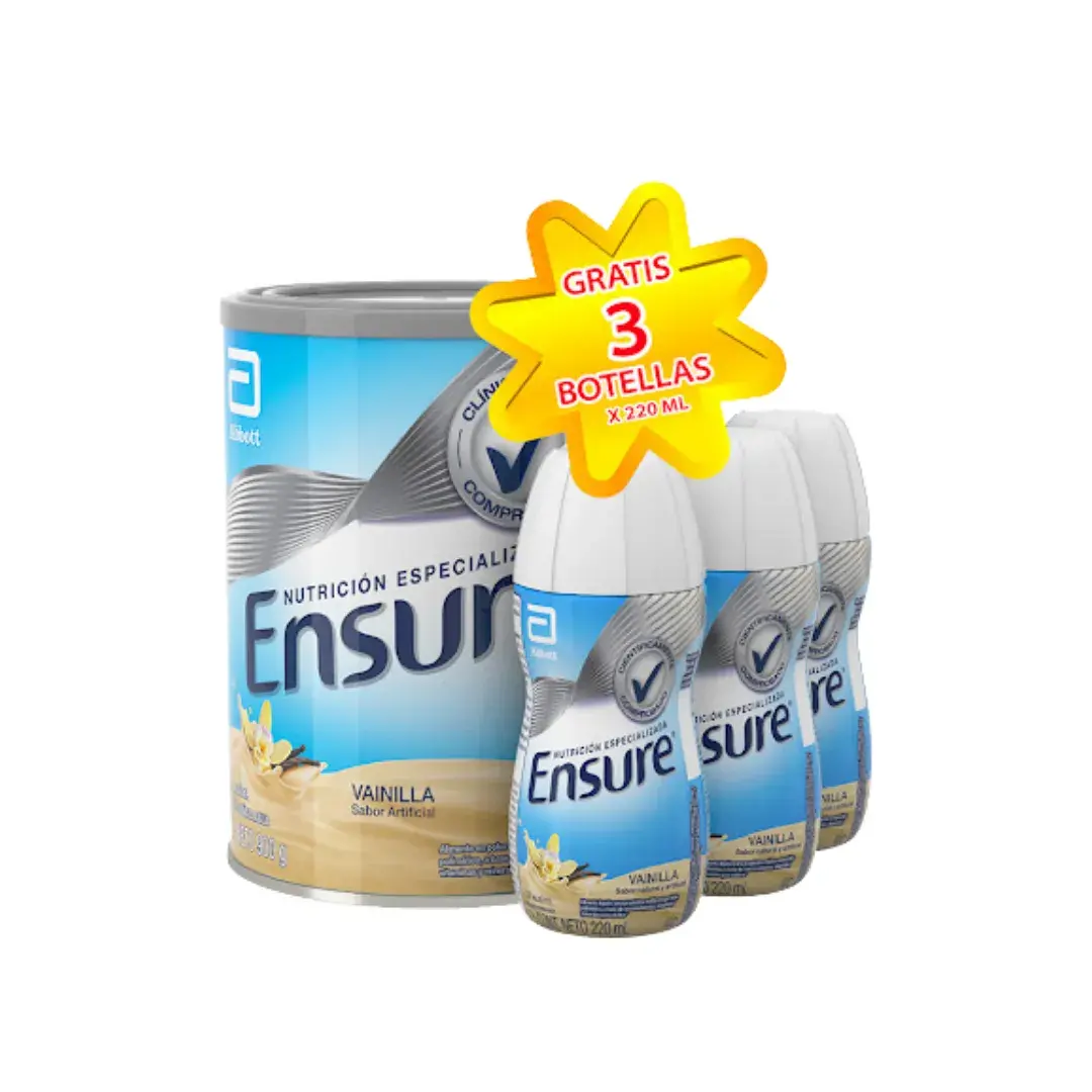 Ensure Alim. X 900Gr + 3 Ensure Vainilla X 220Ml