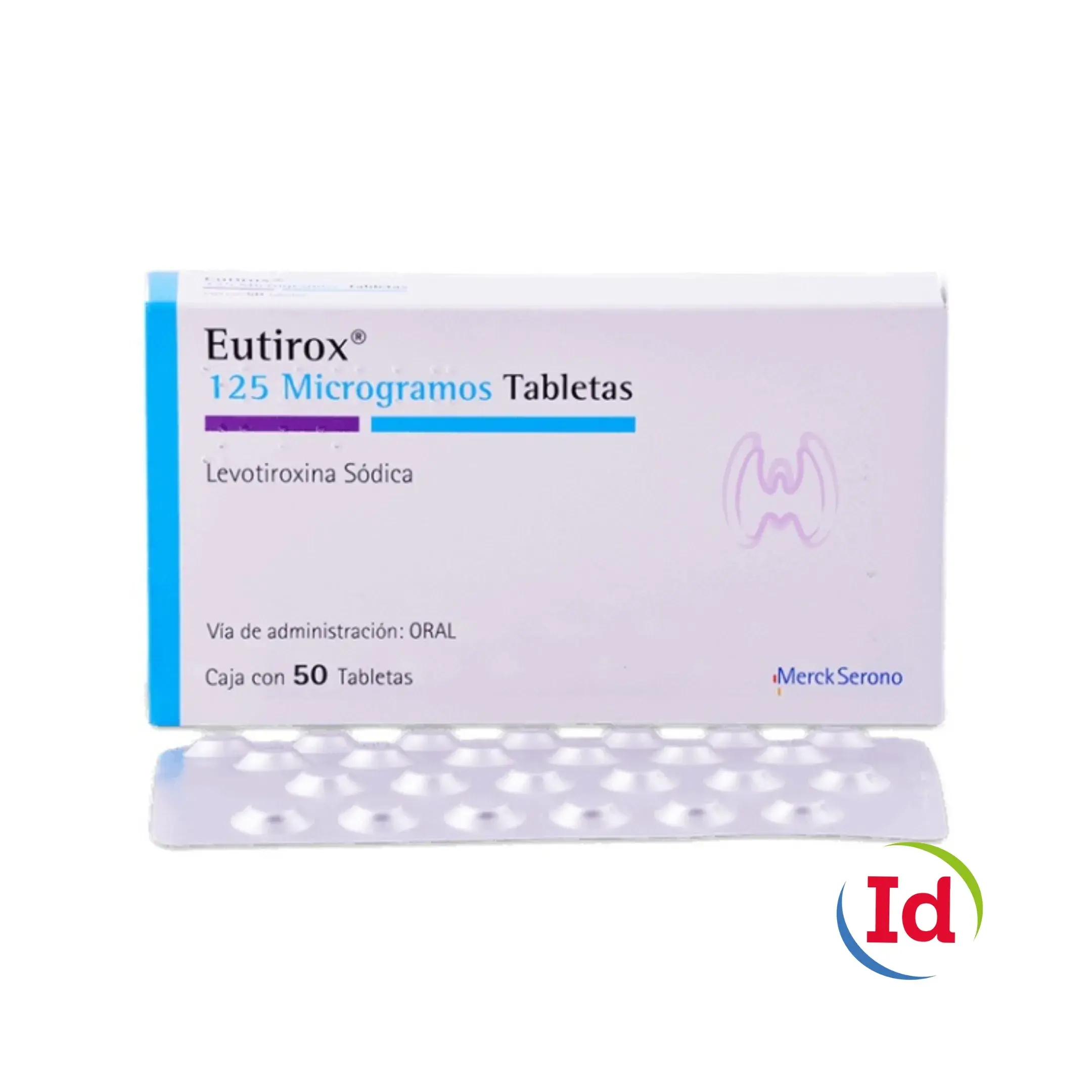Eutirox Levotiroxina Sodica 125 Mcg 50 Tabletas