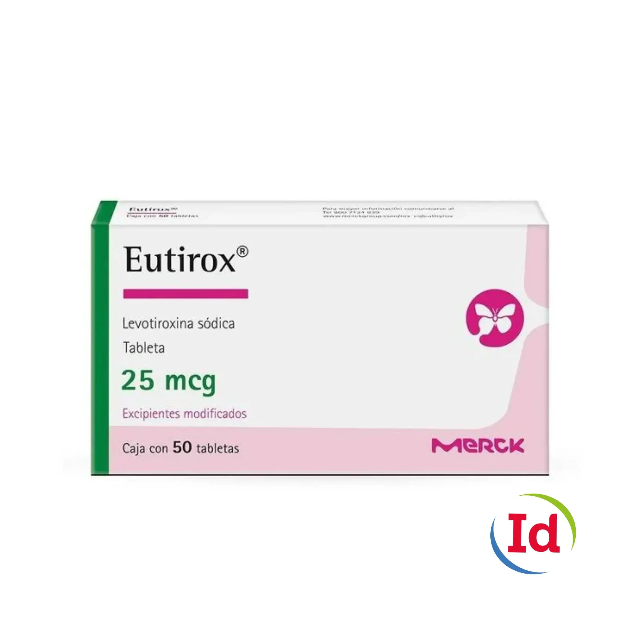 Eutirox Levotiroxina Sodica 25 Mcg 50 Tabletas