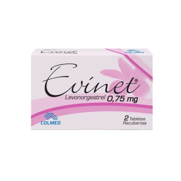 Evinet Levonorgestrel 0.75 Mg 2 Tabletas