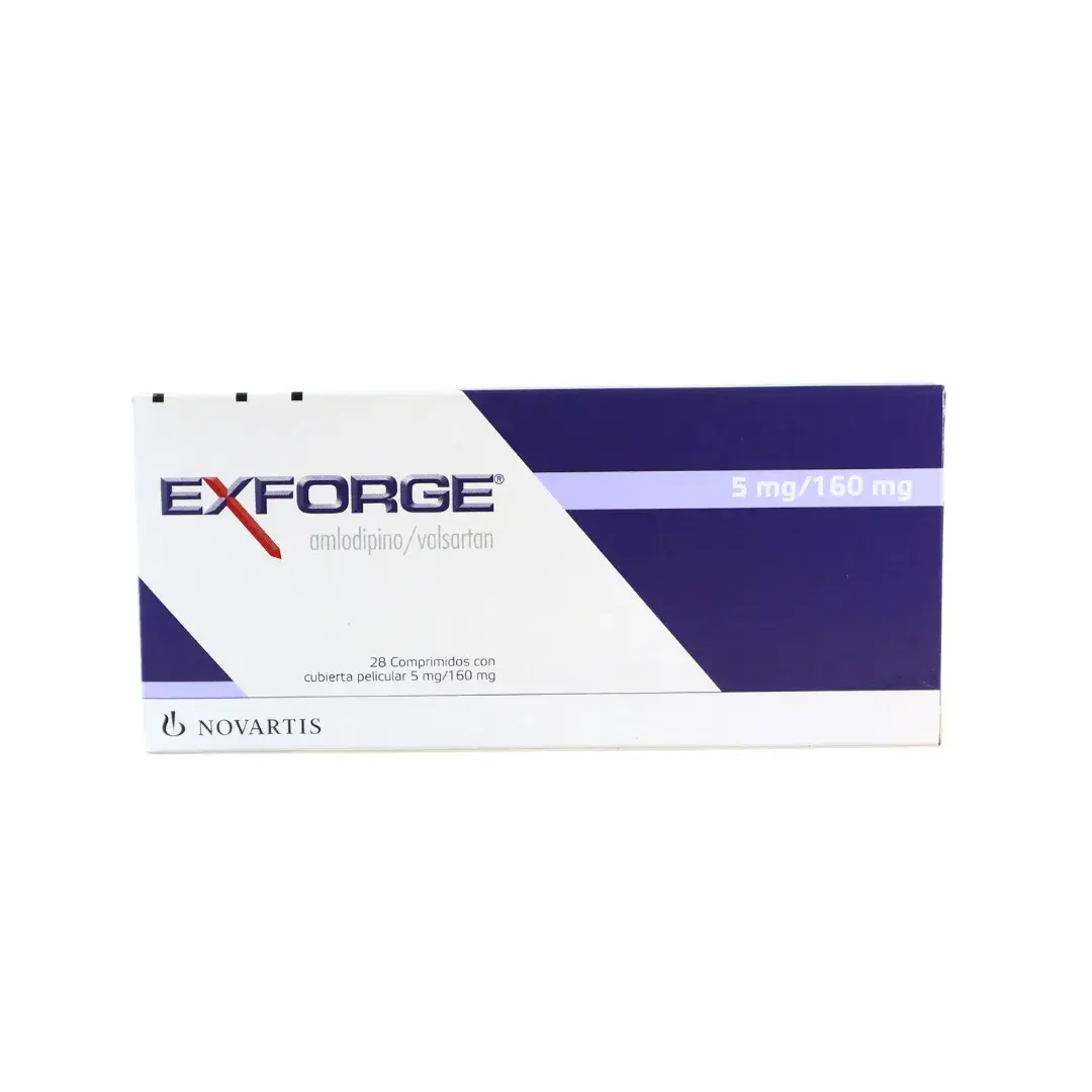 Exforge Almodipina + Valsartan 5/160 Mg 28 Tabletas