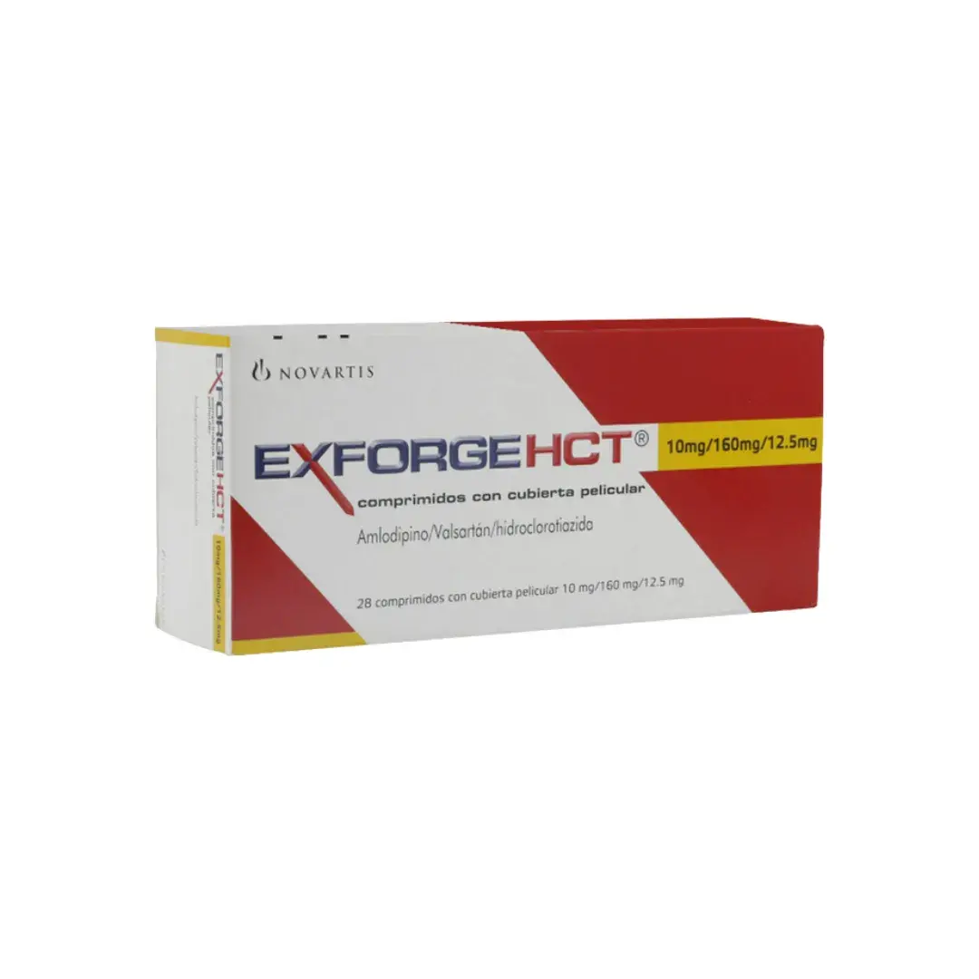 Exforge HCT Amlodipino + Valsartan + Hidroclorotiazida 10/160/M X 28 Tabletas