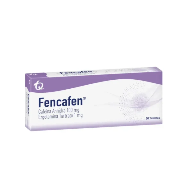 Fencafen Cafeina Anhidra + Ergotamina Tartrato 100 Mg 50 Tabletas