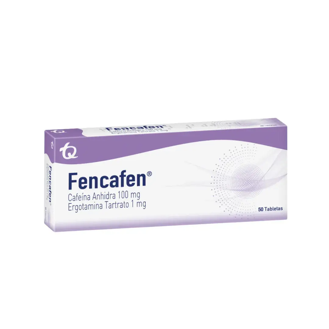 Fencafen Cafeina Anhidra + Ergotamina Tartrato 100 Mg 50 Tabletas