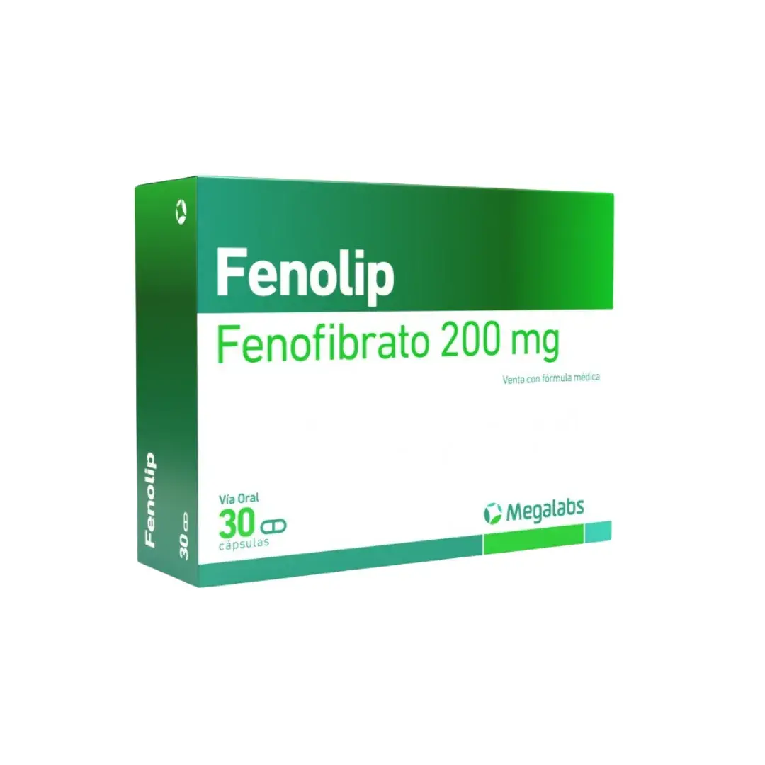 Fenolip Fenofibrato 200 Mg 30 Capsulas