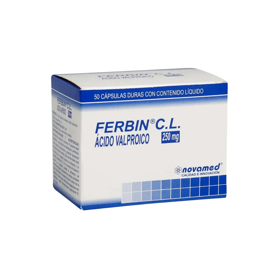 Ferbin Cl Acido Valproico 250 Mg 50 Capsulas