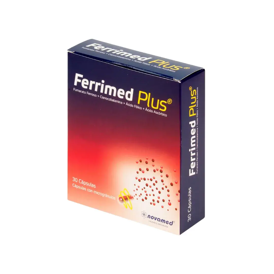 Ferrimed Plus Fum Ferr + Aci Ascorb + Aci Folic + Cianocobal X 30 Capsulas