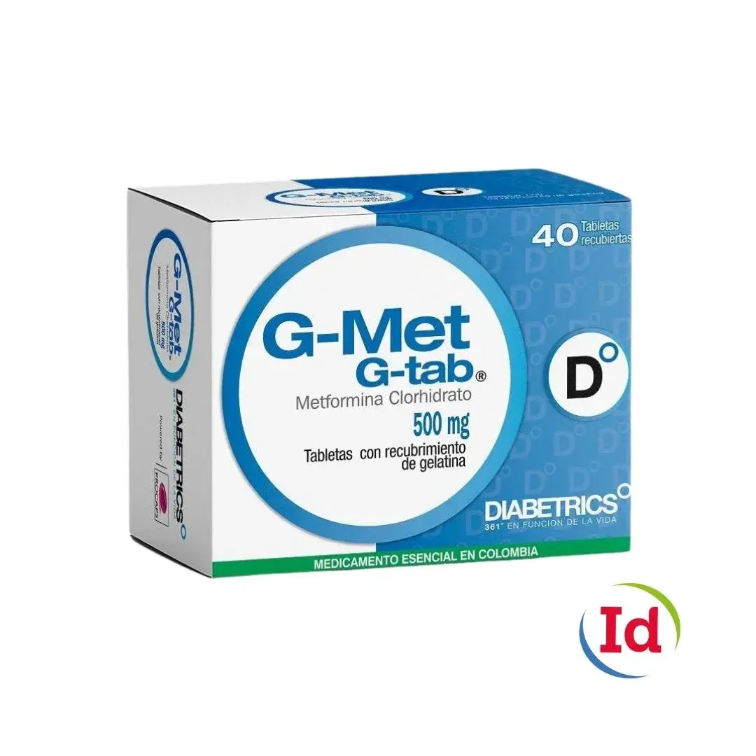 g met tabs 500 mg 40 tabletas