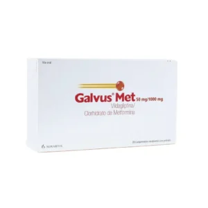 Galvus Met Vildagliptina + Metformina 50 Mg/1000 Mg X 28 Comprimidos