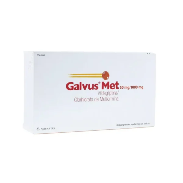 Galvus Met Vildagliptina + Metformina 50 Mg/1000 Mg X 28 Comprimidos