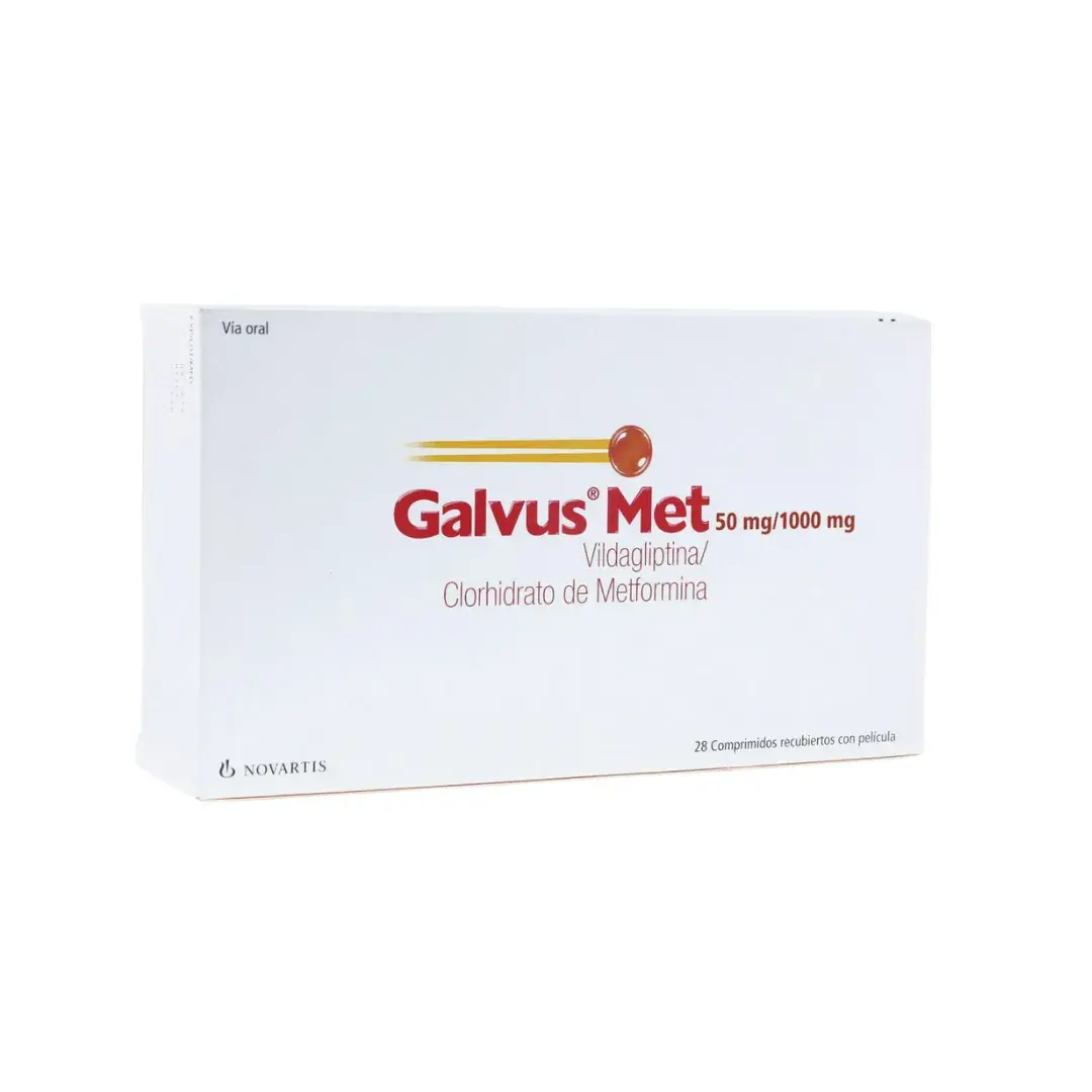 Galvus Met Vildagliptina + Metformina 50 Mg/1000 Mg X 28 Comprimidos