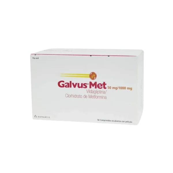 Galvus Met Vildagliptina + Metformina 50/1000 Mg 56 Comprimidos