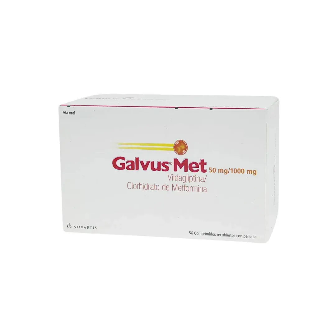 Galvus Met Vildagliptina + Metformina 50/1000 Mg 56 Comprimidos