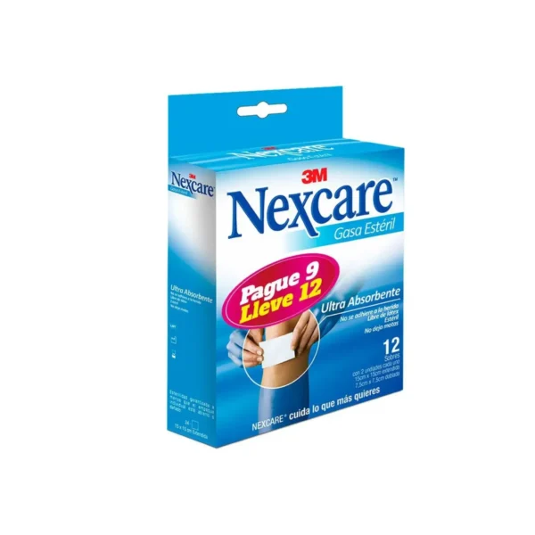 Gasa Nexcare 3M Pague 9 Lleve 12 Unidades