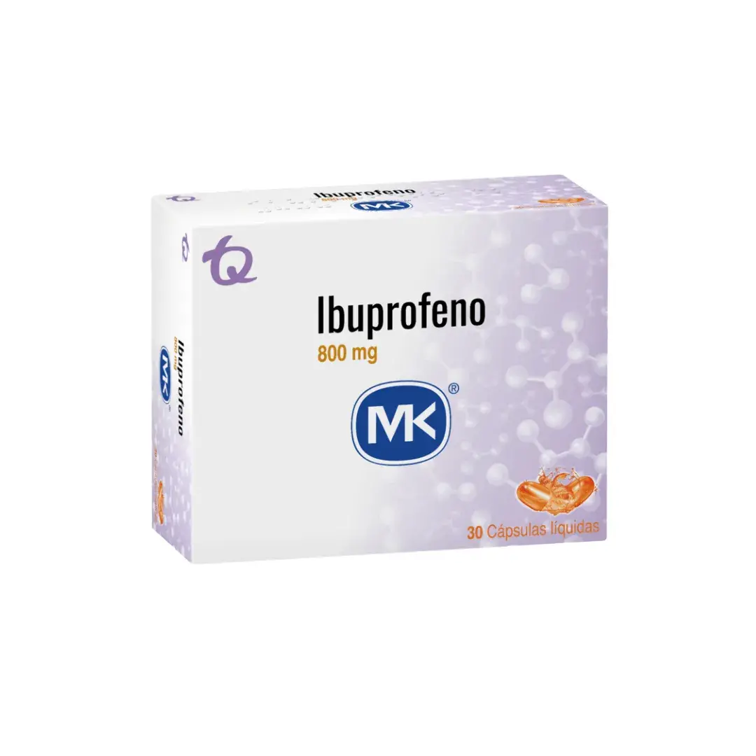 Ibuprofeno 800 Mg 30 Capsulas Blandas Mk