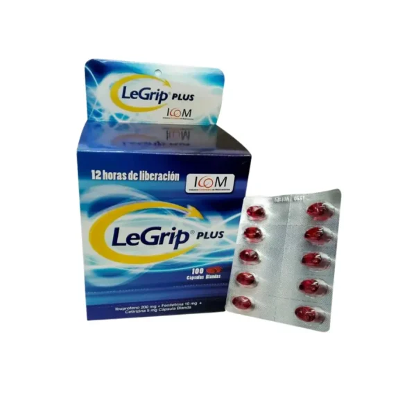 Legrip Plus Ibuprofen Fenile Cetiriz X 100 Capsulas Blandas Icom