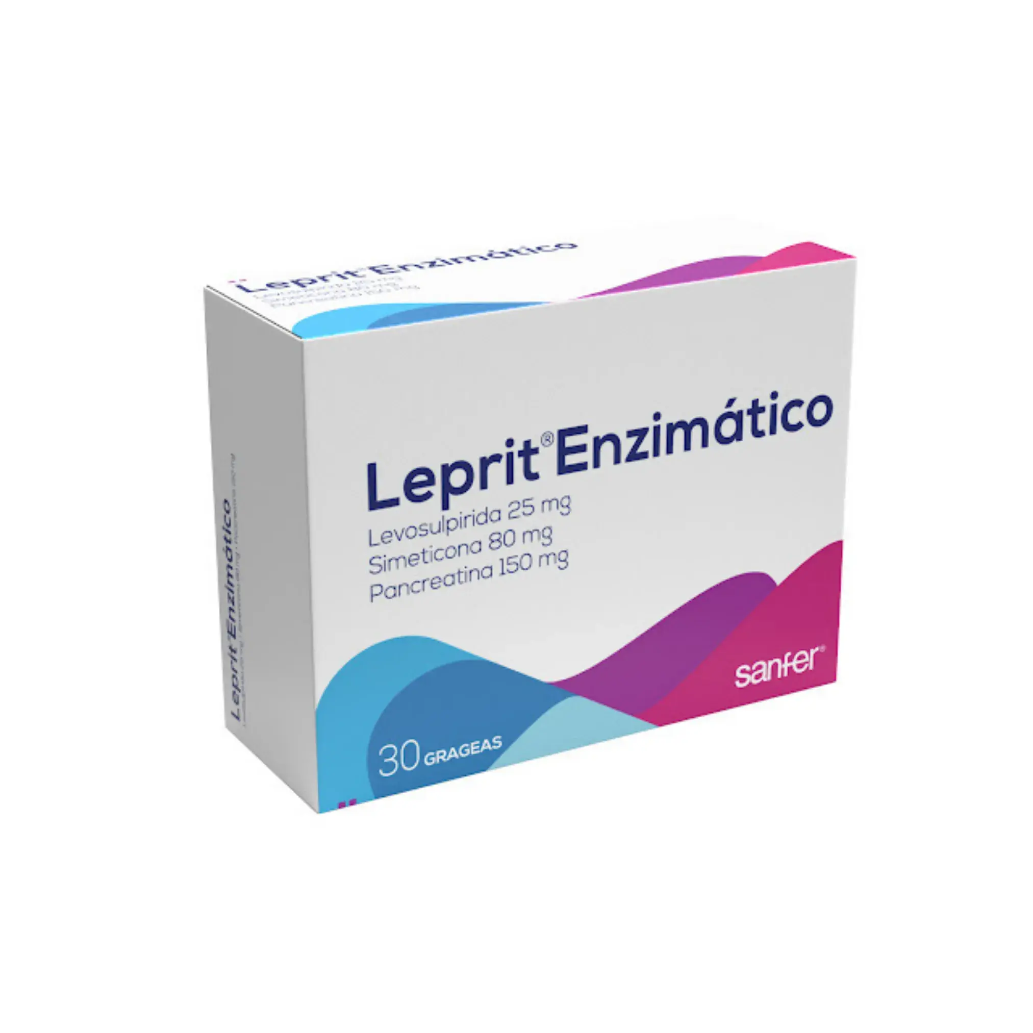 Leprit Enzimatico Levosulpirida + Pancreatina + Simeticona X 30 Tabletas