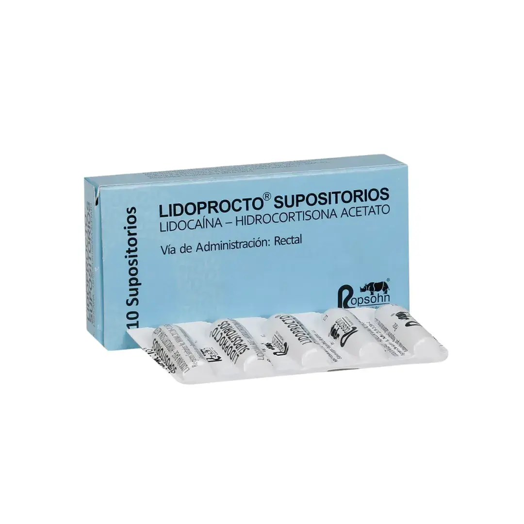 Lidoprocto Lidocanna + Hidrocortisona Acetato X 10 Supositorios