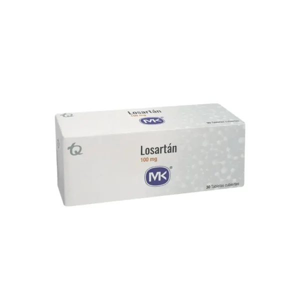 Losartan 100 Mg 30 Tabletas Mk