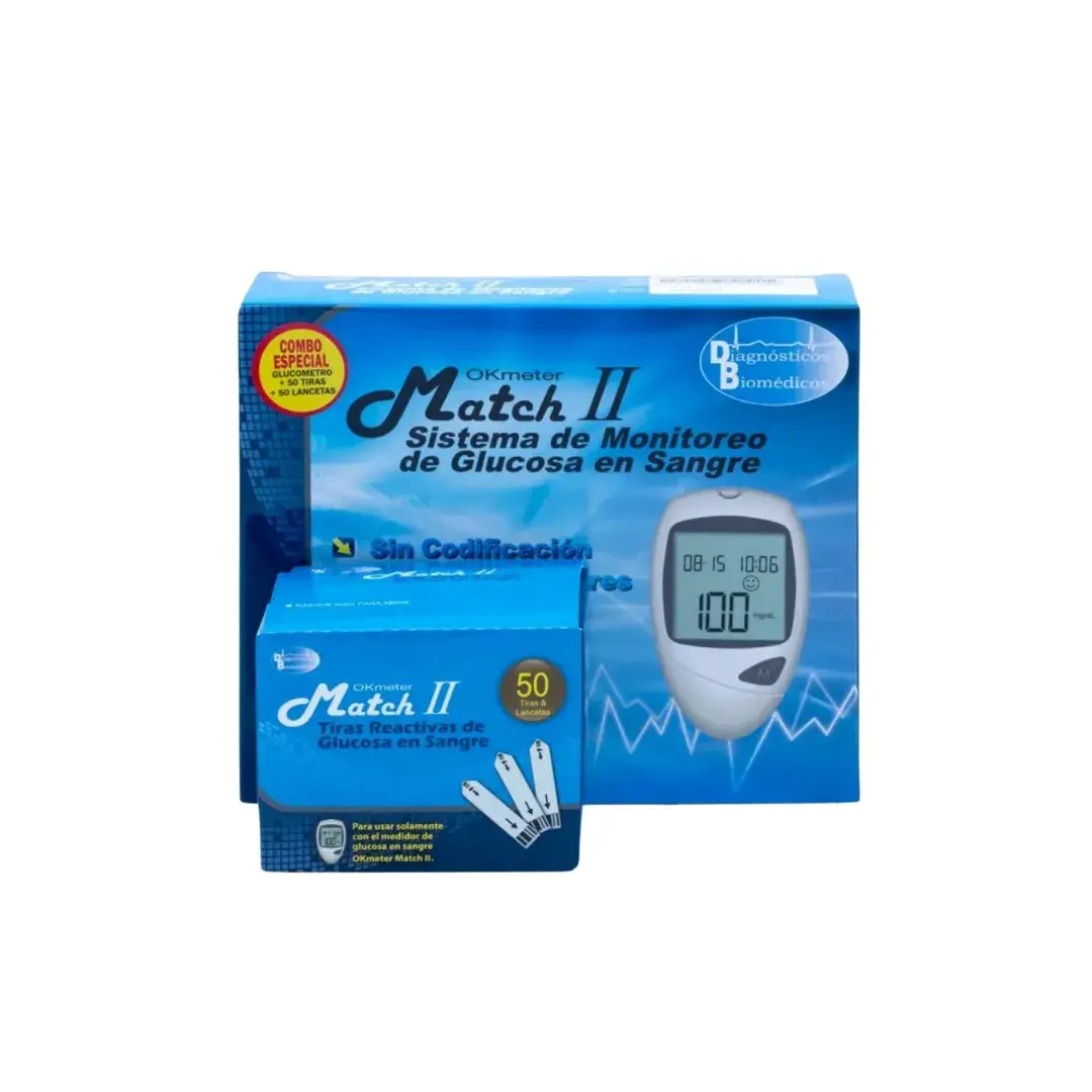 Match II Glucometro 50 Lancetas + 50 Tiras