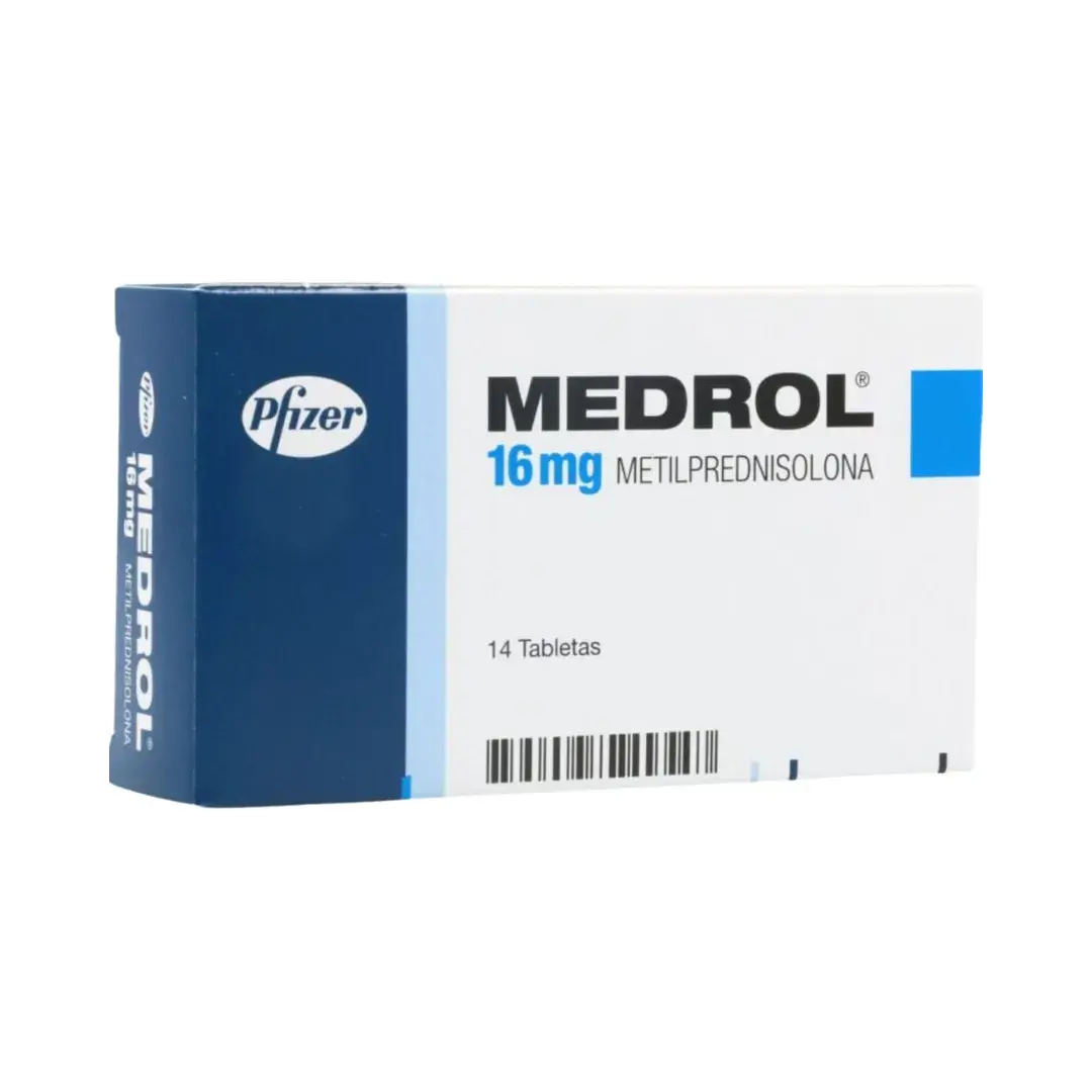 Medrol Metilprednisolona 16 Mg X 14 Tabletas