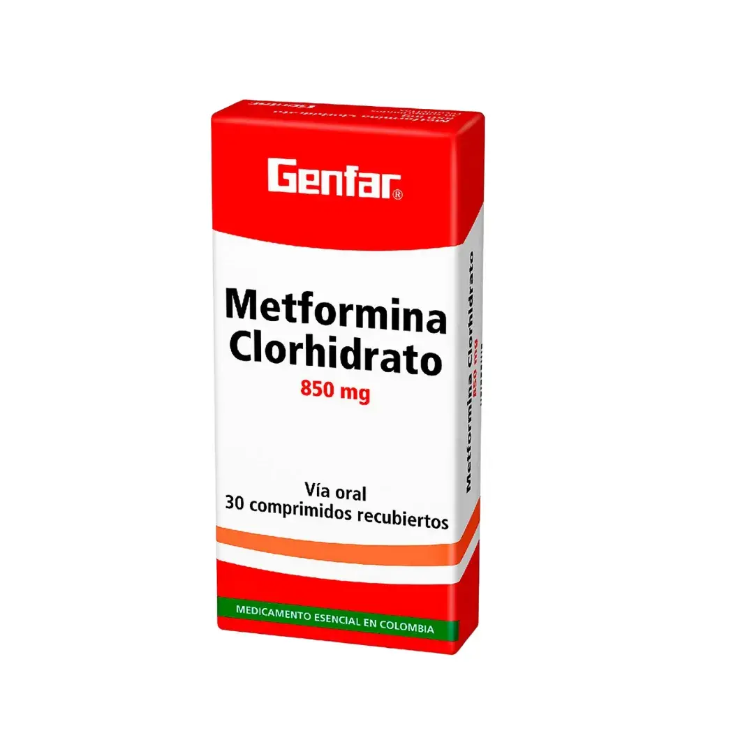 Metformina 850 Mg 30 Tabletas Gf