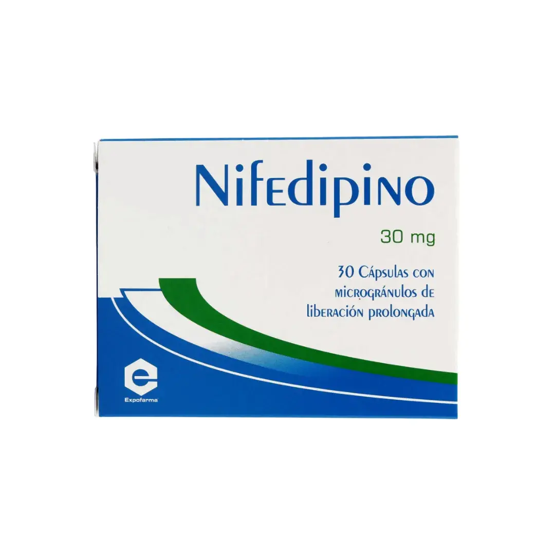 Nifedipino Nifedipina 30 Mg 30 Capsulas Ex