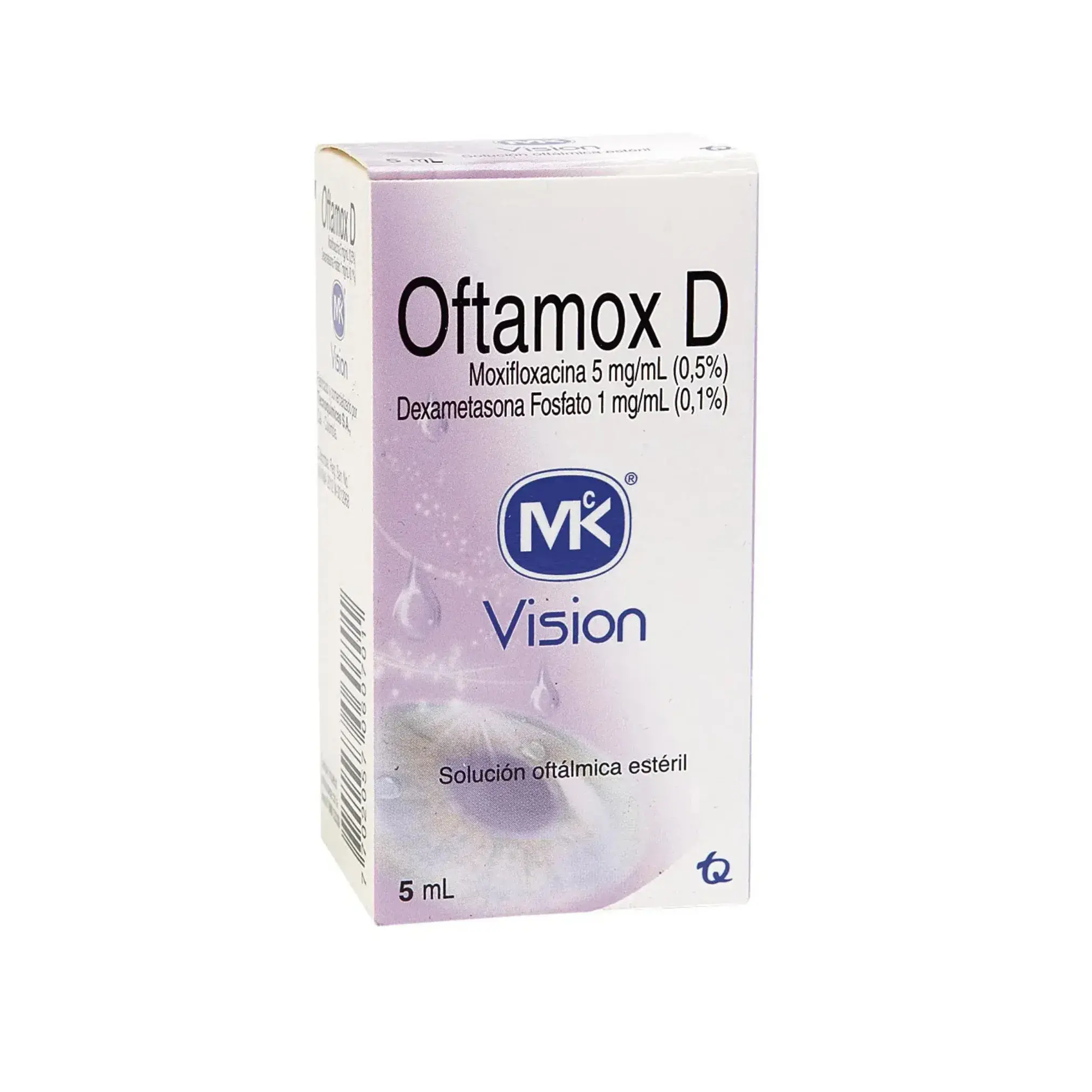 Oftamox D Moxifloxacina + Dexametasona Frasco X 5 Ml Mk