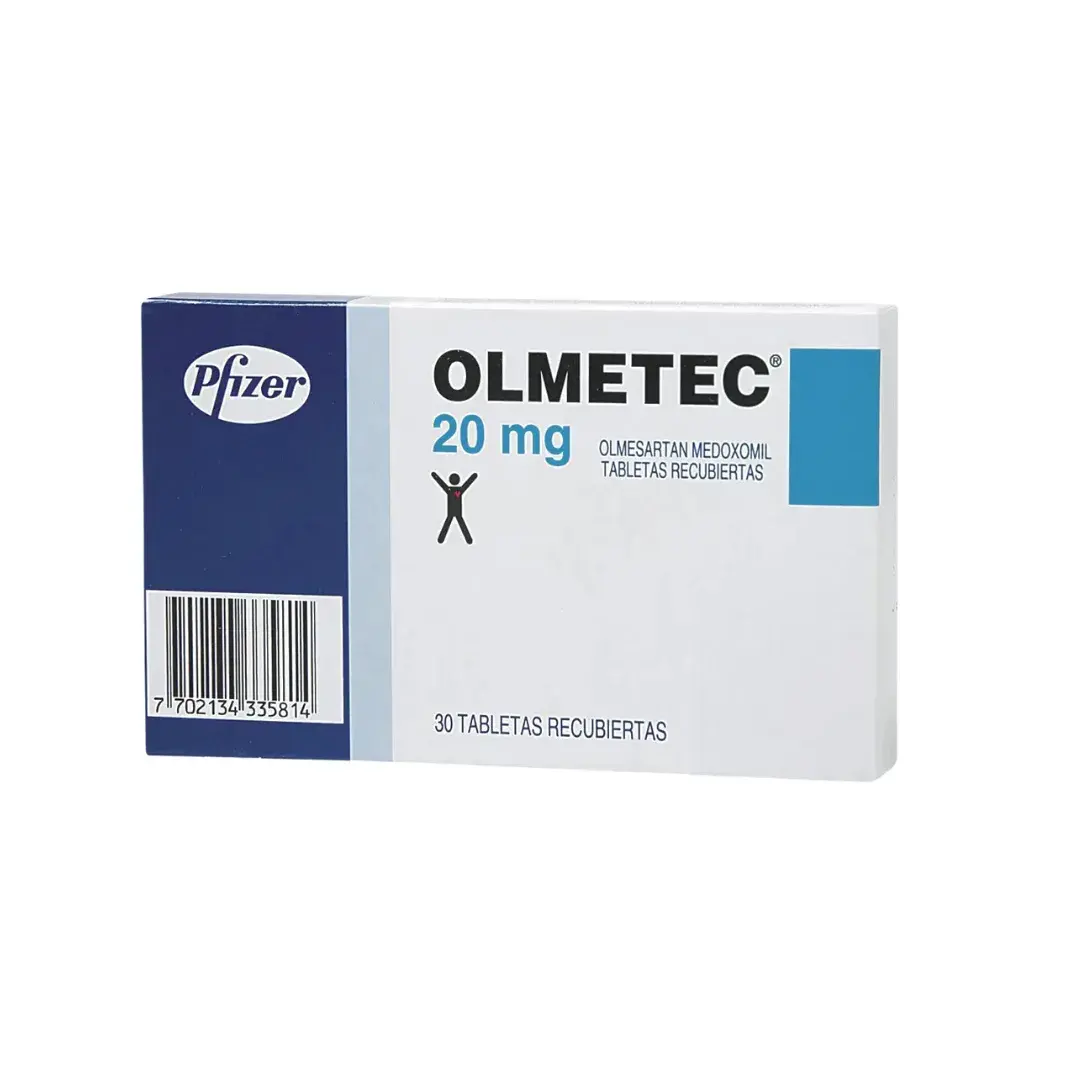 Olmetec Olmesartan Medoxomil 20 Mg 30 Tabletas