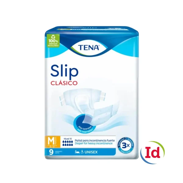 Pañal Tena Slip Clasico Mediano Talla M X 9 Unidades