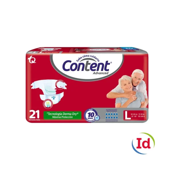 Pañal Content Advanced T-L Bolsa X 21 Unidades