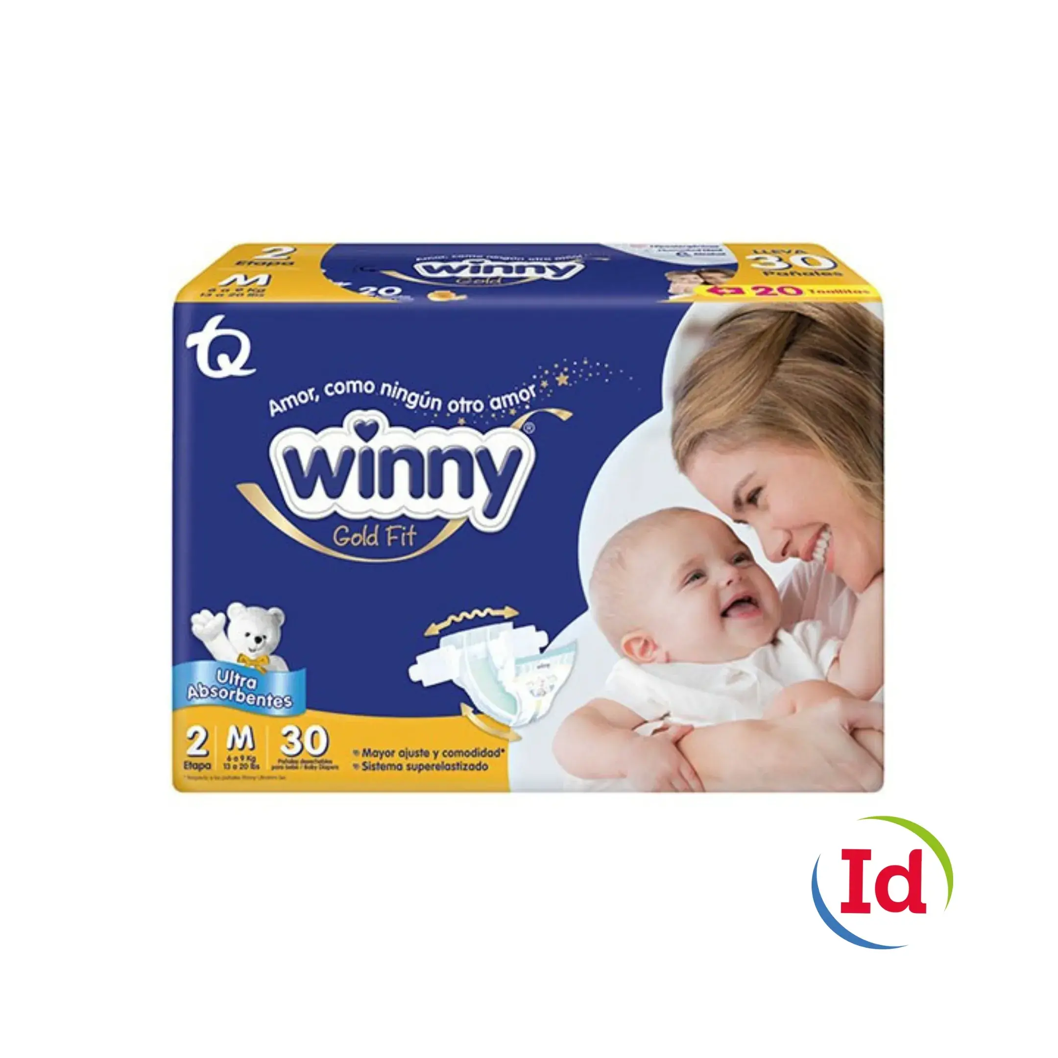 Pañal Winny Gold Etapa 2?X 30 Unidades + Toallallitas X 20 Unidades Avena
