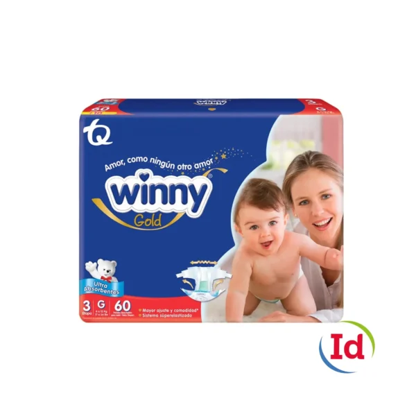 Pañal Winny Gold Etapa 3?X 60 Unidades + Toallitas X 10 Unidades Avena