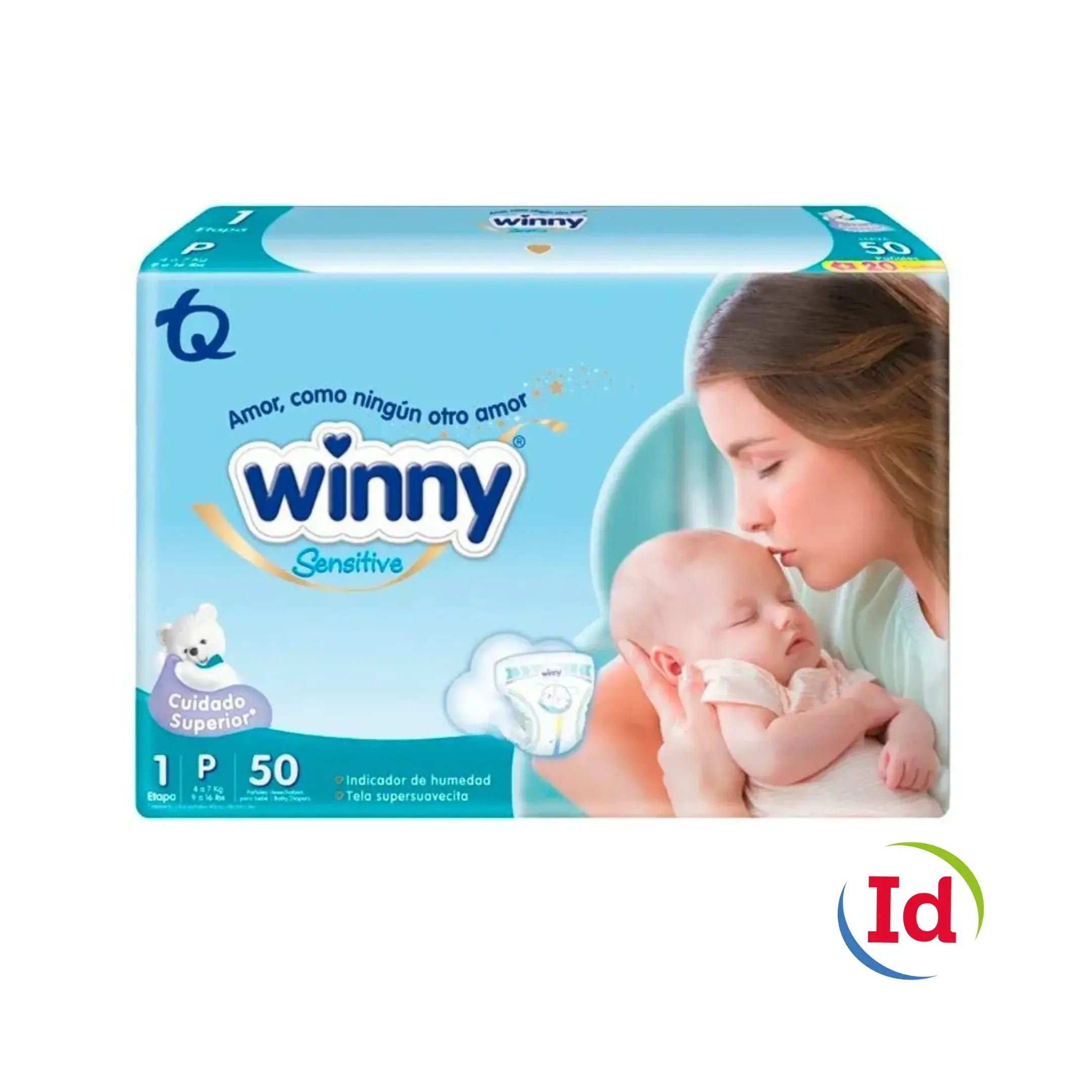 Pañal Winny Sensitive Etapa 1 X 50 Unidades + 20 Toallas Recien Nacido
