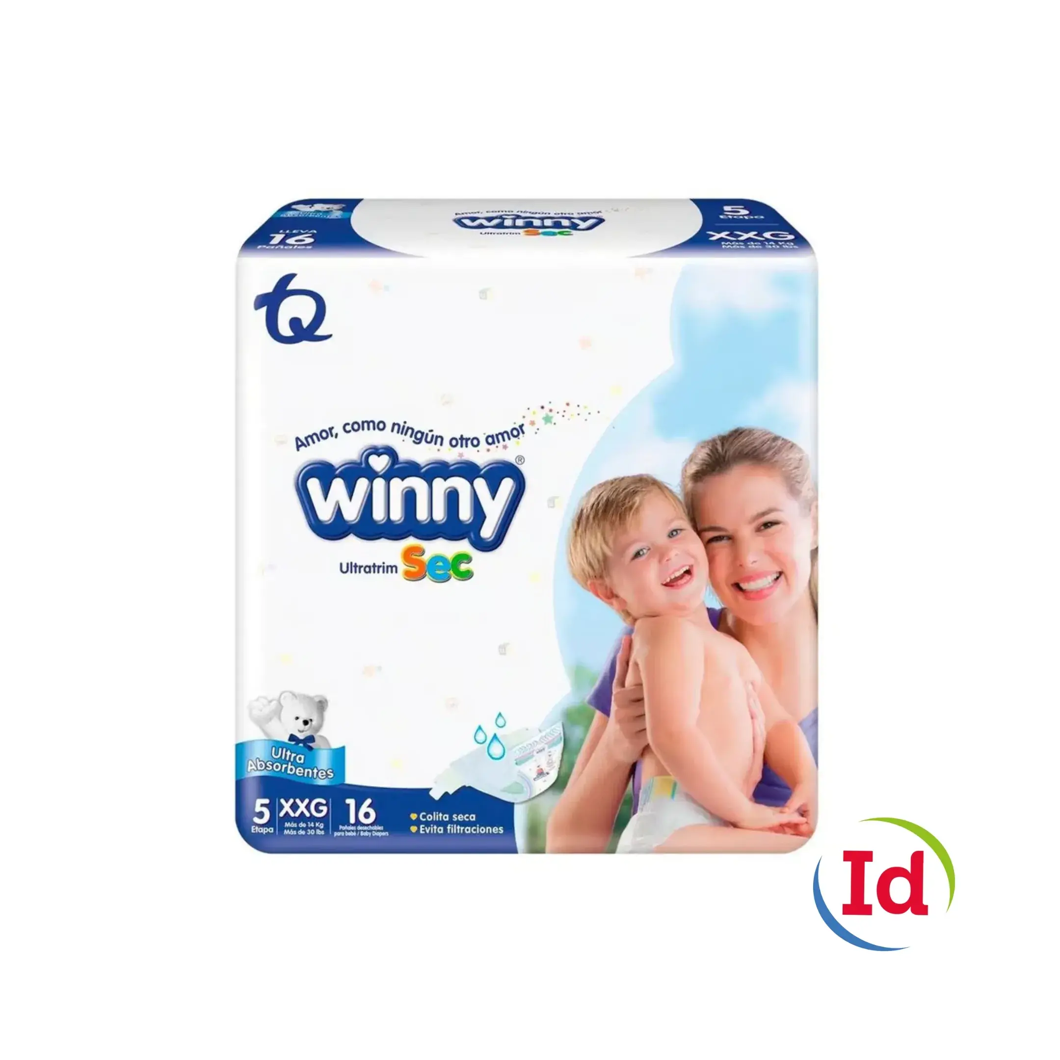Pañal Winny Ultratrim Sec Etapa 5 X 16 Unidades