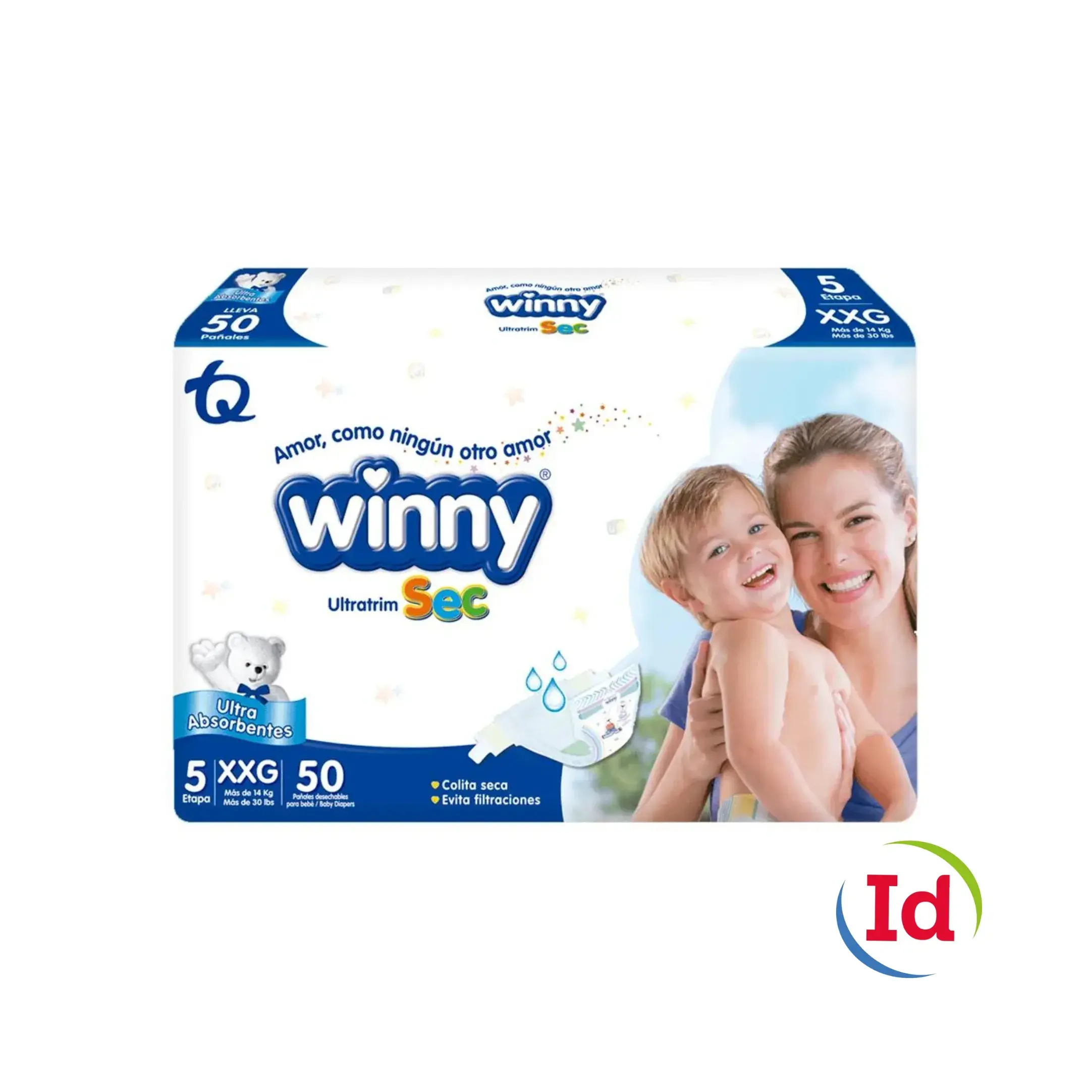 Pañal Winny Ultratrim Sec Etapa 5 X 50 Unidades