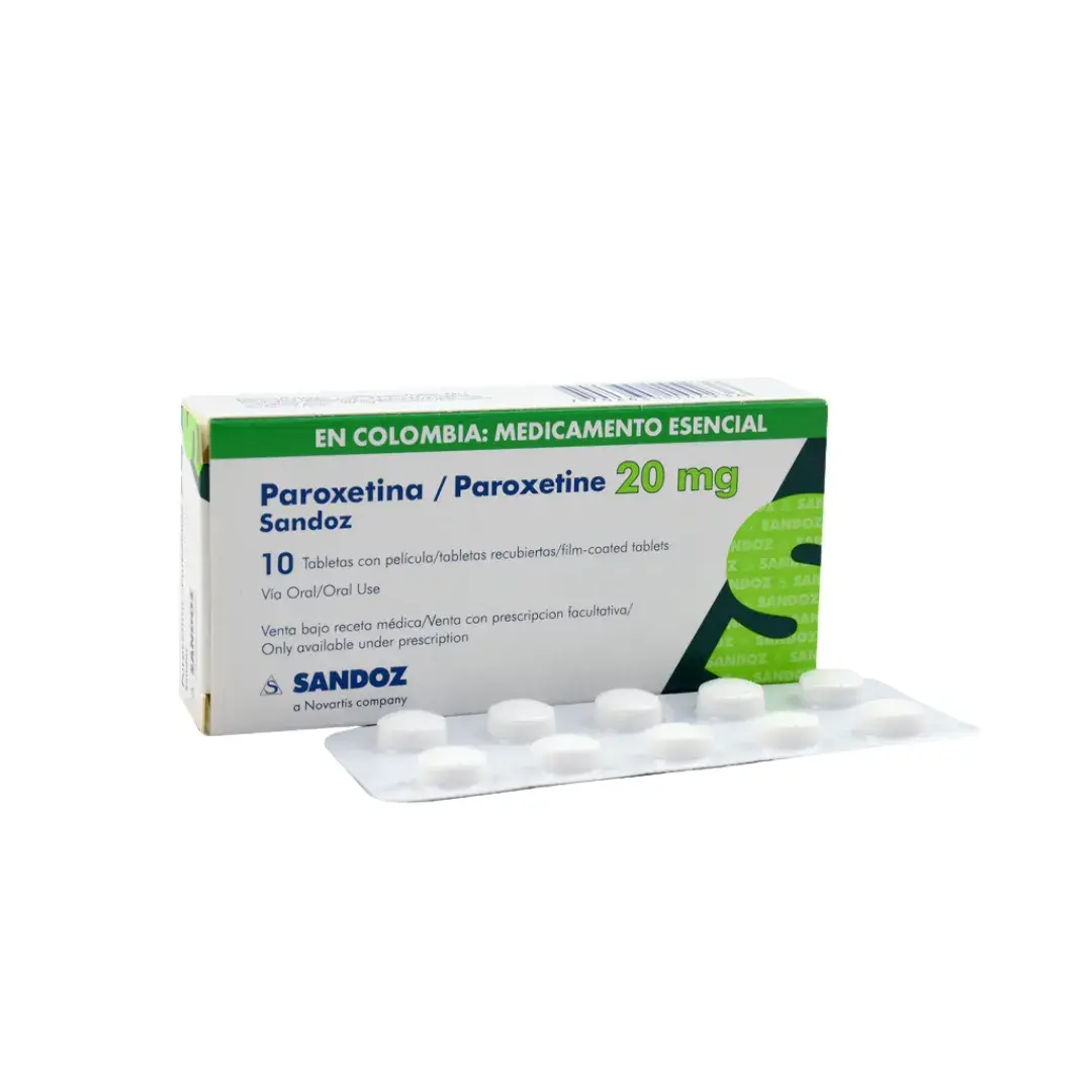 Paroxetina 20 Mg 10 Tabletas Sz