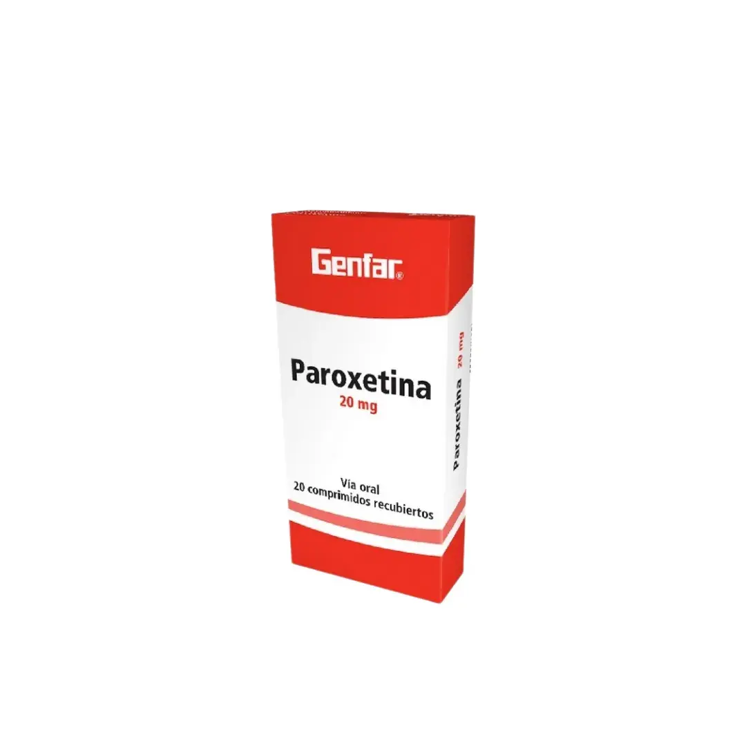 Paroxetina 20 Mg 20 Tabletas Gf