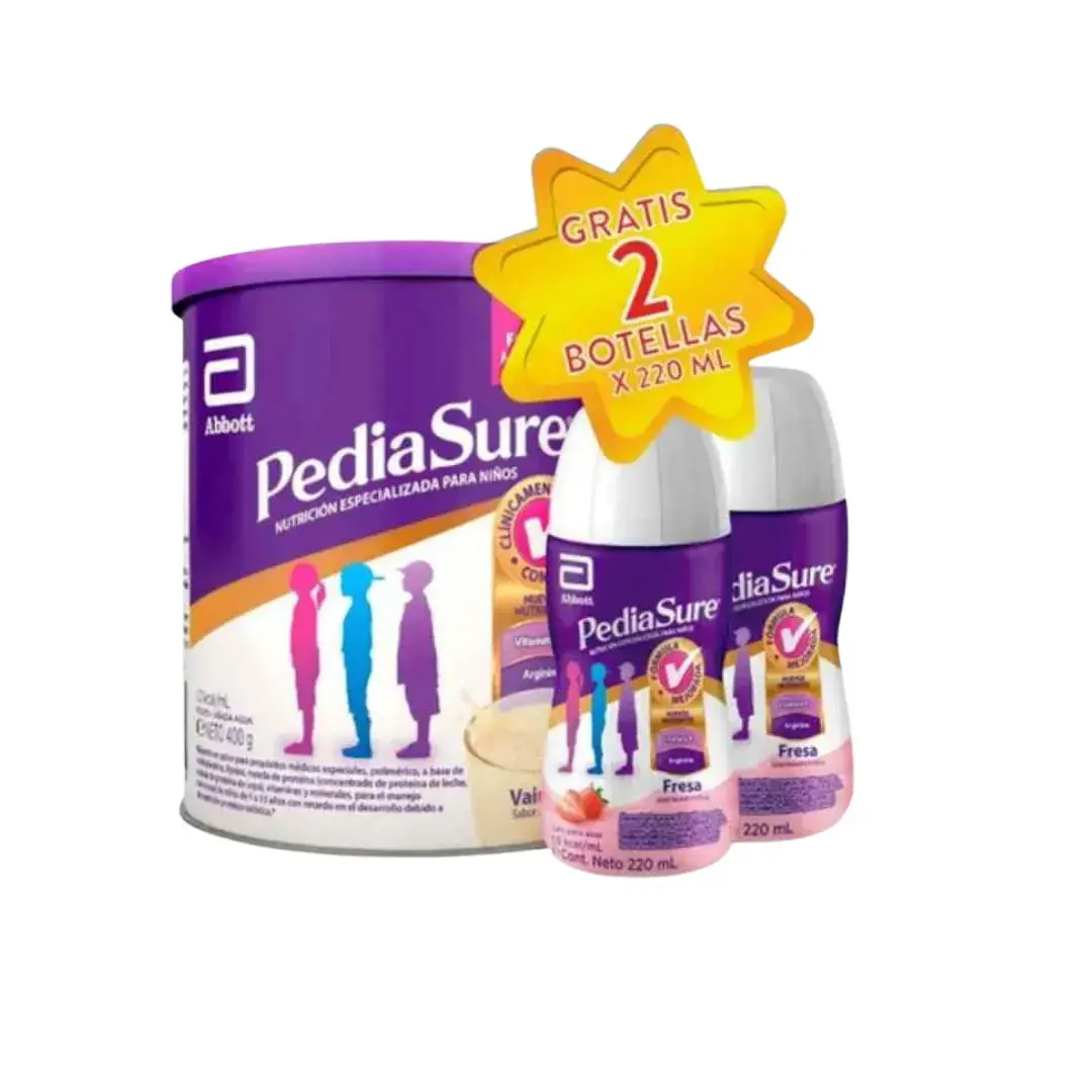 Pediasure Vainilla 400Gr Gts 2 Pediasure Liquido 220 Ml