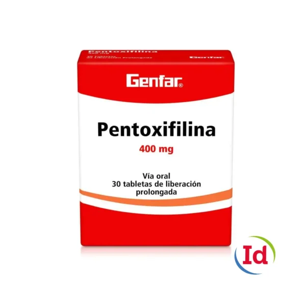 Pentoxifilina 400 Mg 30 Tabletas Gf