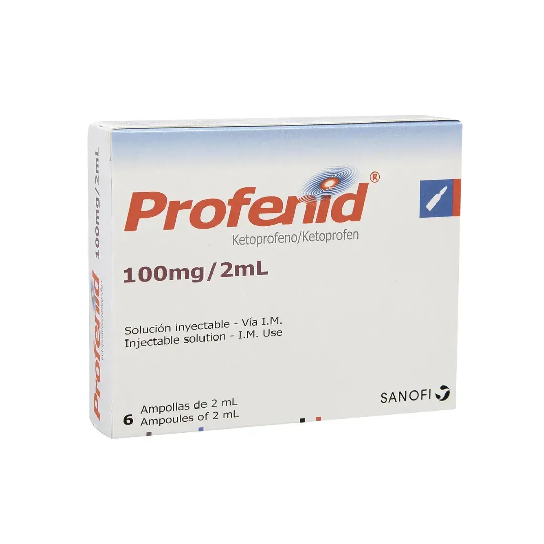 Profenid Ketoprofeno 100 Mg X 6 Ampollas
